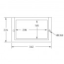 Schematic - 3 inch label holder for file cabinet  - front