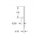 Schematic - 3 inch label holder for file cabinet  - profile
