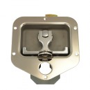 WHCSSLPA3-PL: Stainless Steel 3-Point Rivet-On Lock Pocket w/ Padlock(Front)