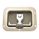 WHCSSSPHA2-PL: Stainless Steel 2-Point Rivet-On Lock Pocket w/ Padlock(Front)
