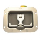 WHCSSSPHA3-PL: Stainless Steel 3-Point Rivet-On Lock Pocket w/ Padlock(Front)